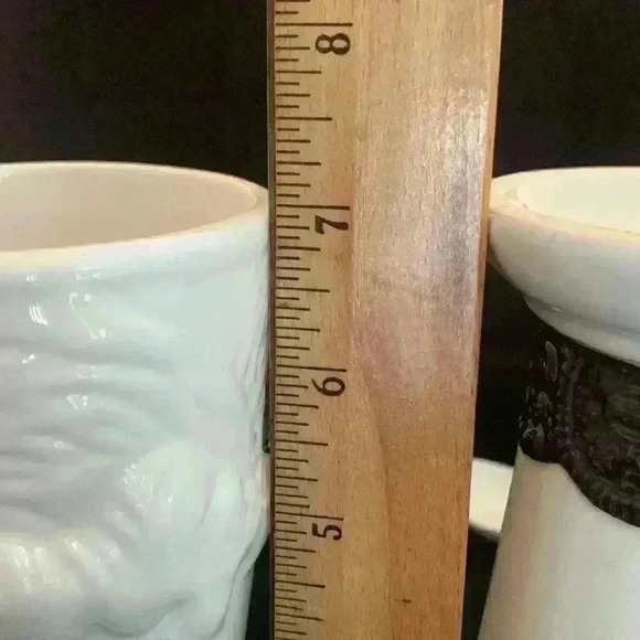 Vintage Oreo Milkshake Ceramic Malt Glasses (2) with Recipe on Side and Scoop - Picture 10 of 11